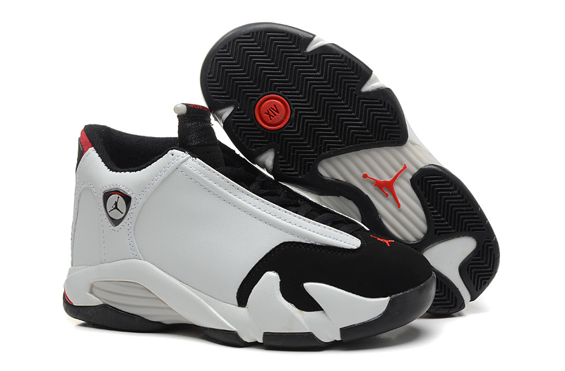 New Nike Air Jordan 14 White Black Red Shoes