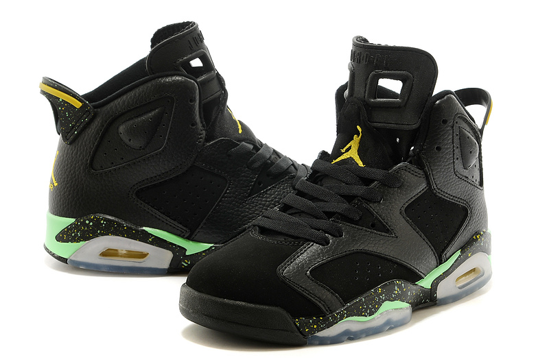 2015 Nike Air Jordan 6 Retro Black Green Shoes