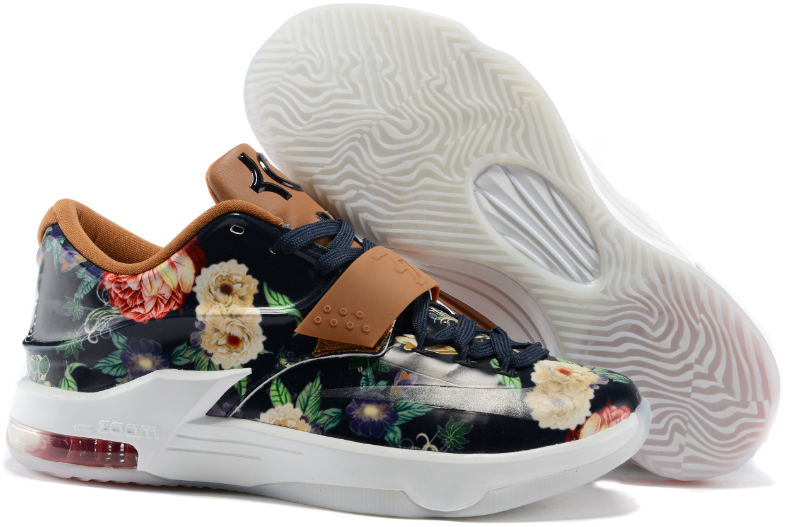 2015 New Nike Kevin Durant 7 Flower Print Shoes - Click Image to Close