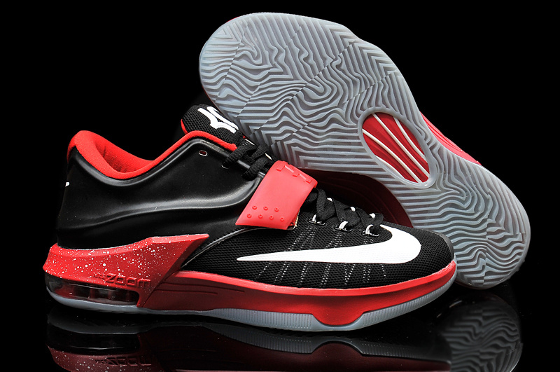 2015 Nike KD 7 Black Red Basketball Shoes