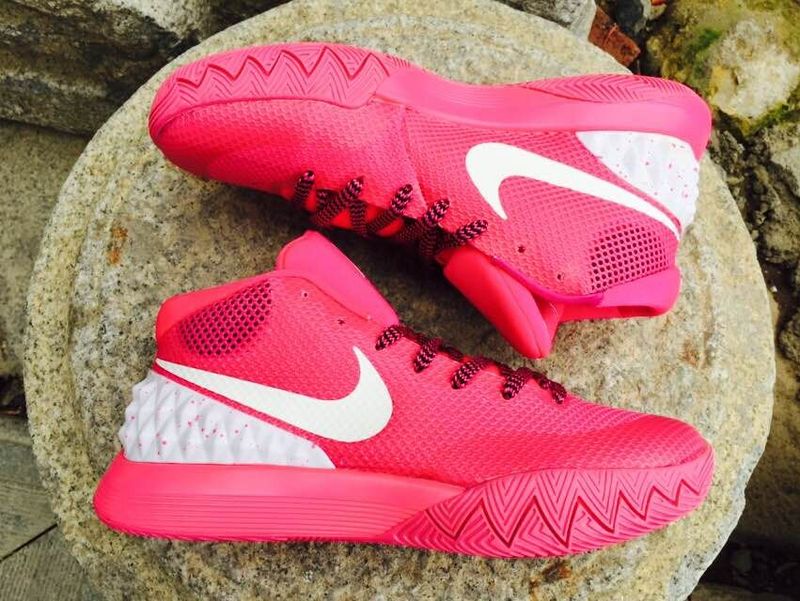 2015 Nike Kyrie 1 Pink White Basketball Shoes - Click Image to Close