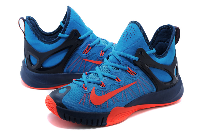 2015 Nike Paul George Team Shoes Blue Orange Black