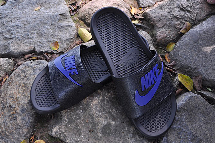 2015 Nike Sandal Black Blue - Click Image to Close