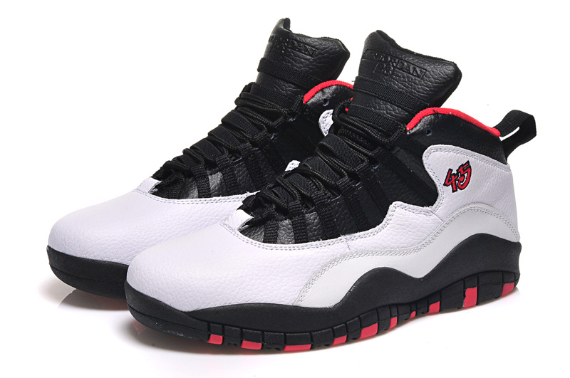 New Nike Air Jordan 10 Retro White Black Red Shoes