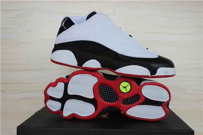 New Nike Air Jordan 13 Low White Black Red Shoes