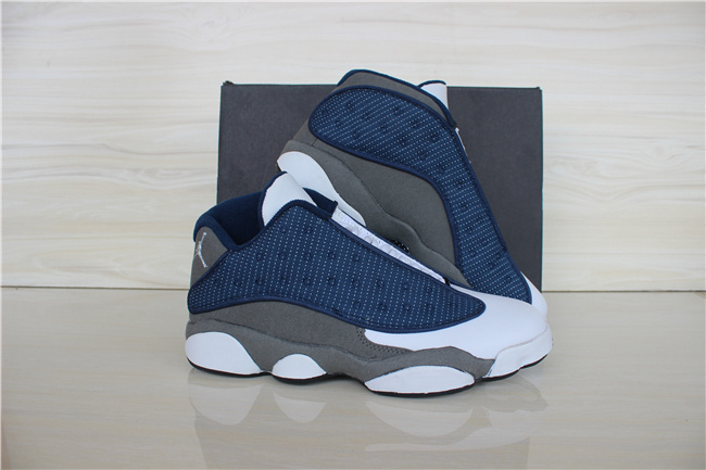New Nike Air Jordan 13 Low White Grey Blue Shoes