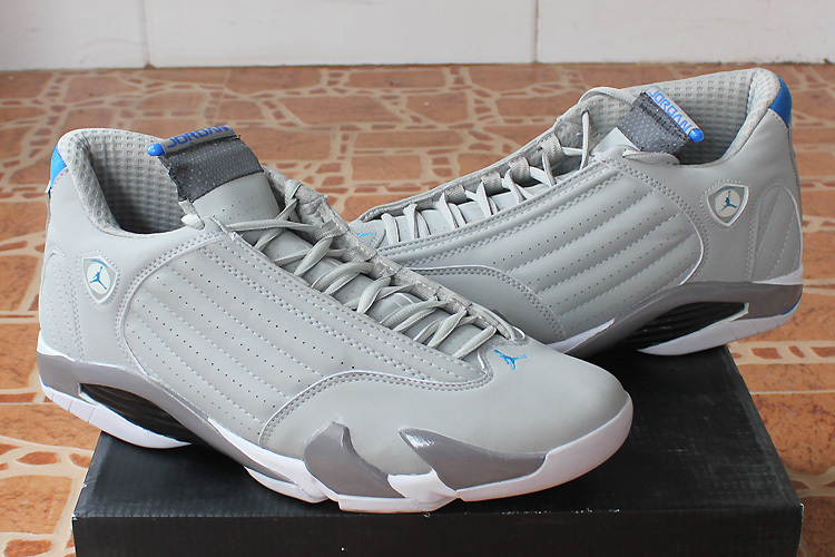 New Nike Air Jordan 14 White Grey Shoes