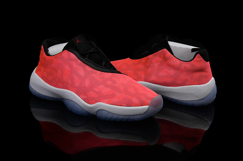 New Nike Jordan Future Low Burgundy Camo Orange Black Shoes - Click Image to Close