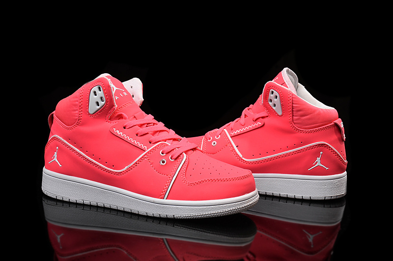 2015 Nike Women Air Jordan 1 Flight 2 Red White Shoes - Click Image to Close