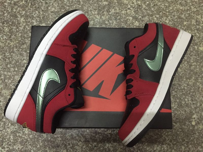 Nike Jordan 1 Low Hare Red Black Shoes - Click Image to Close