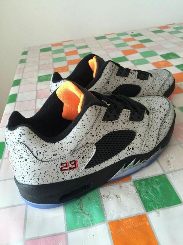 Nike Jordan 5 Low Neymar White Black Orange Shoes - Click Image to Close