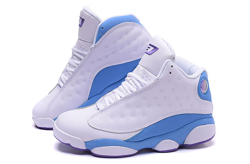 Nike's 2015 Jordan 13 Retro CP3 Hornets White Light Blue Shoes - Click Image to Close