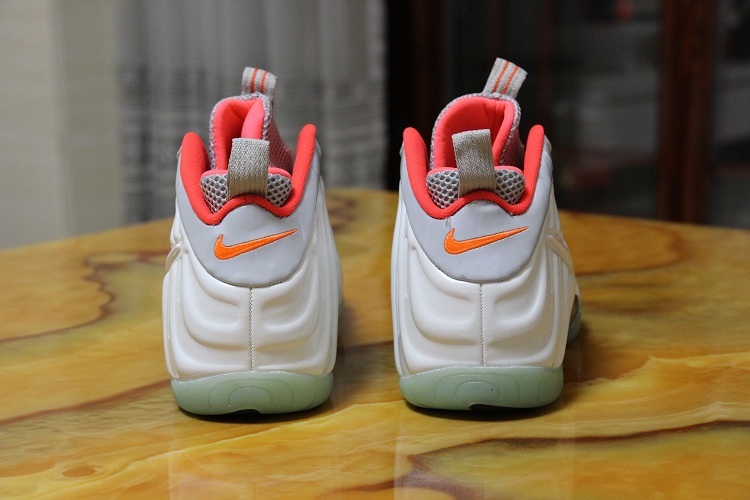 2016 Nike Air Foamposite One White Grey Orange Shoes