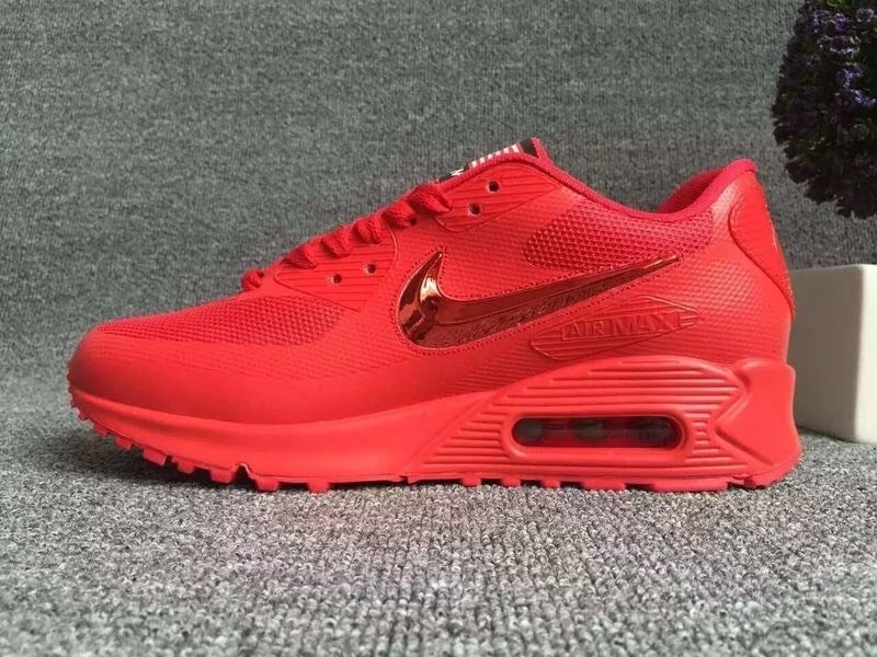 New Nike Air Max 90 Electroplating Swoosh All Red