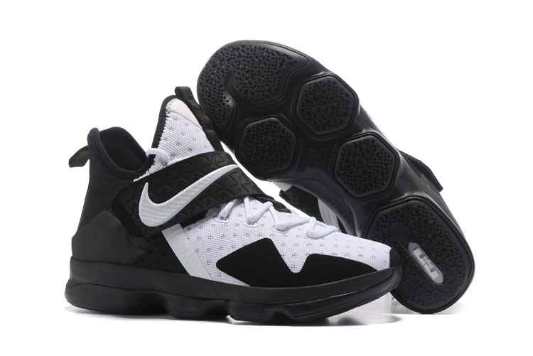 2017 Nike LeBron 14 White Black Shoes