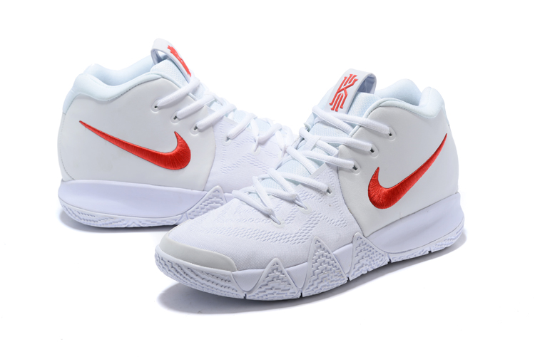 2018 latest nike kyrie 4 half heart white red