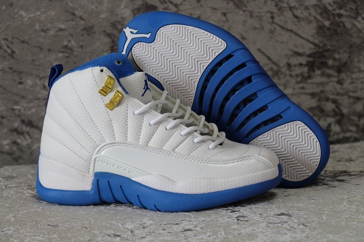 Air Jordan 12 Retro French Blue GS Shoes - Click Image to Close