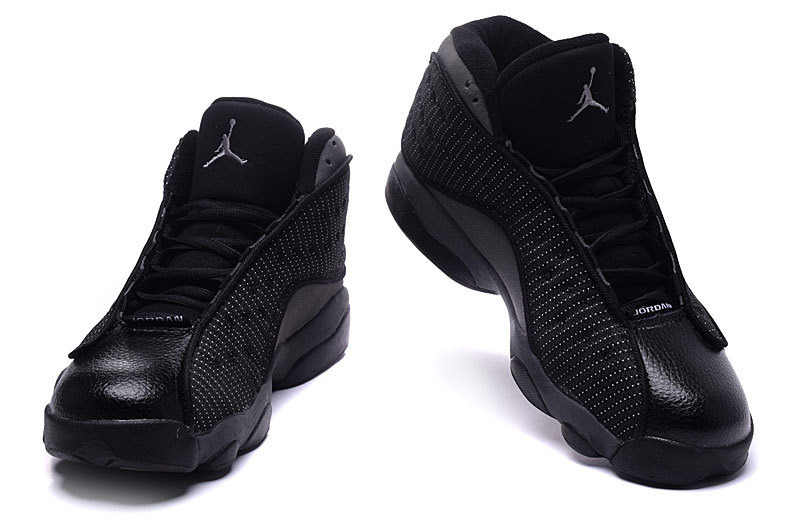 New Nike Air Jordan 13 All Black - Click Image to Close