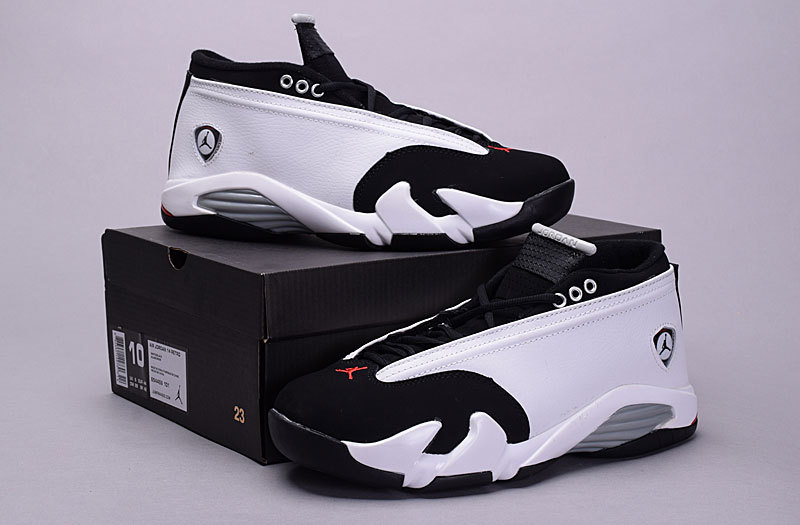 Nike Jordan 14 Low 30th Black White Red Shoes - Click Image to Close