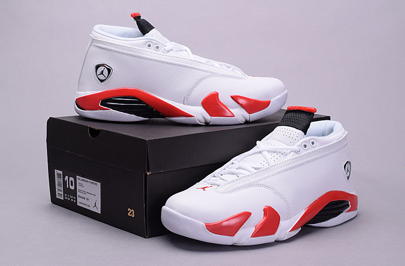 red and white jordans 14