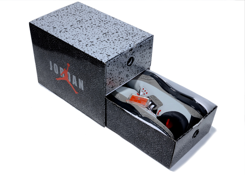 Air Jordan 3 Grey Black Jordan 4 White Blue Combine Package Shoes - Click Image to Close