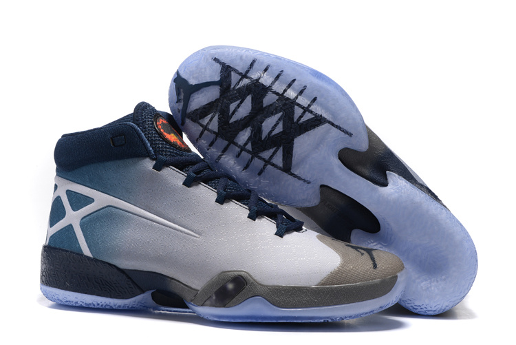 Air Jordan 30 Grey Blue Shoes - Click Image to Close