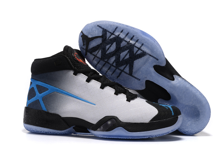 Air Jordan 30 White Black Blue Shoes - Click Image to Close