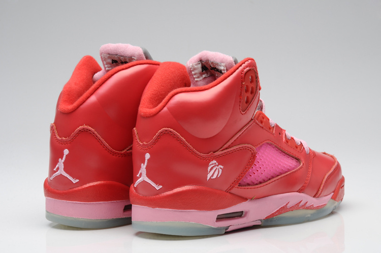 Nike Air Jordan 5 Womens Valentine Shoes Red Pink