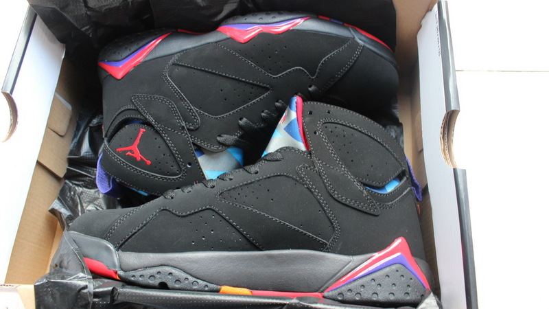 New Nike Air Jordan 7 Retro Black Purple Shoes - Click Image to Close