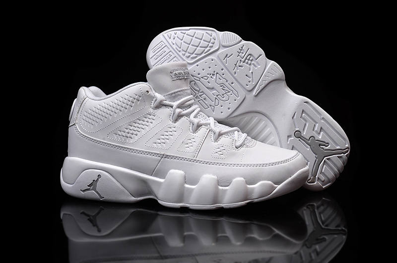 Nike Jordan 9 Low 30th All White Shoes