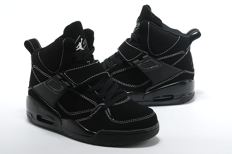 Nike Air Jordan Flight 4.5 All Black Womens Shoes - Click Image to Close