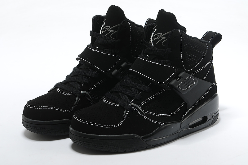 Nike Air Jordan Flight 4.5 All Black Womens Shoes - Click Image to Close