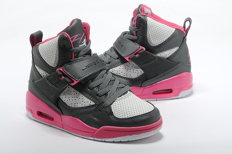 Nike Air Jordan Flight 4.5 Black Grey Red Womens Basketball Shoes - Click Image to Close