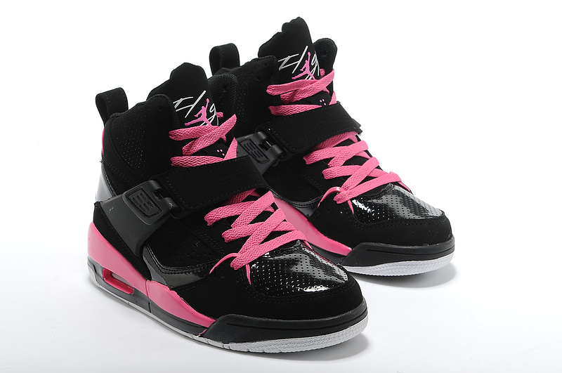 Nike Air Jordan Flight 4.5 Black Pink Womens Basketball Shoes - Click Image to Close