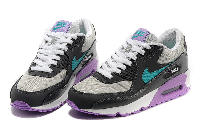 Nike Air Max 90 Black White Purple For Women