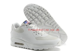 Nike Air Max 90 Mesh All White Shoes - Click Image to Close