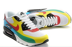 Nike Air Max 90 Mesh White Yellow Red Green Shoes