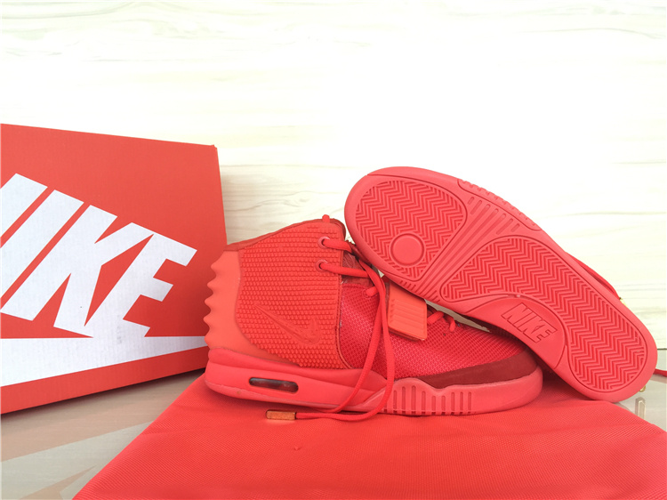 Air Yeezy 1 All Red Perfect Shoes - Click Image to Close