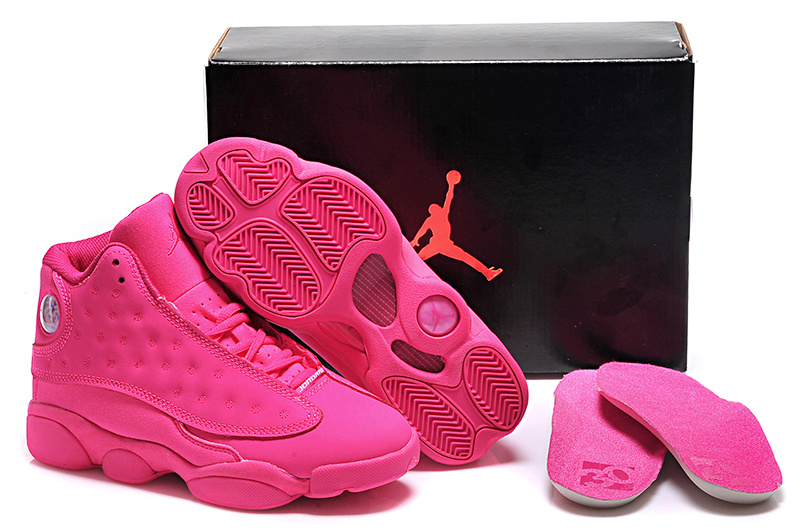 New Nike Air Jordan 13 All Pink Shoes For Women