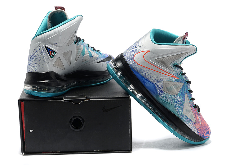 2014 Nike Lebron James 10 Colorful Basketball Shoes - Click Image to Close