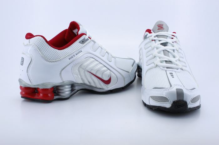 Comfortable Nike Shox R5 White Red For Men - Click Image to Close