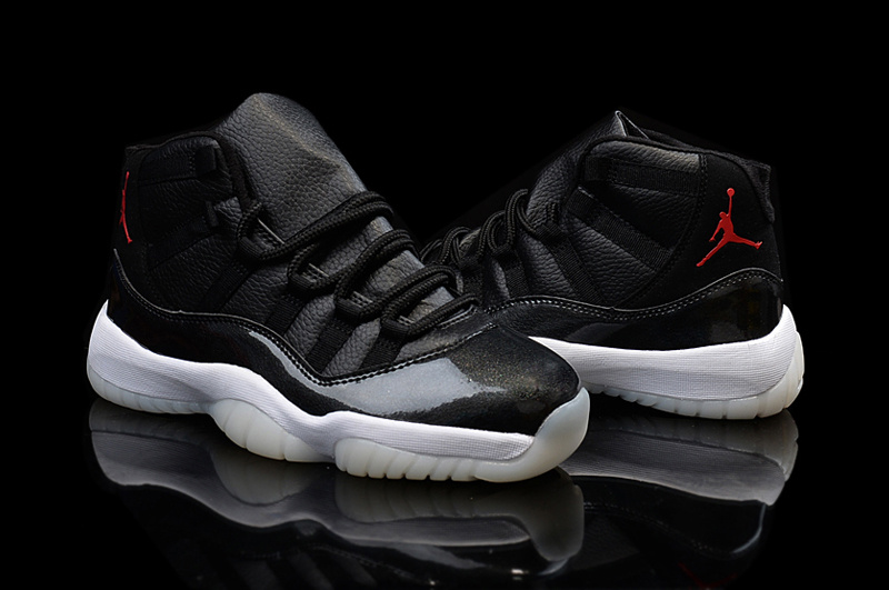 New Air Jordan 11 Retro Black Red Jumpman - Click Image to Close