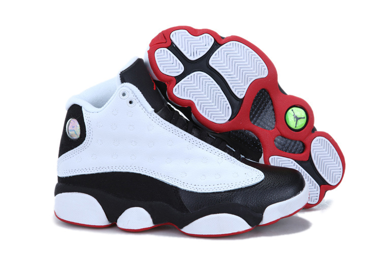 Nike Jordan 13 Womens Basketball Shoes White Black - Click Image to Close