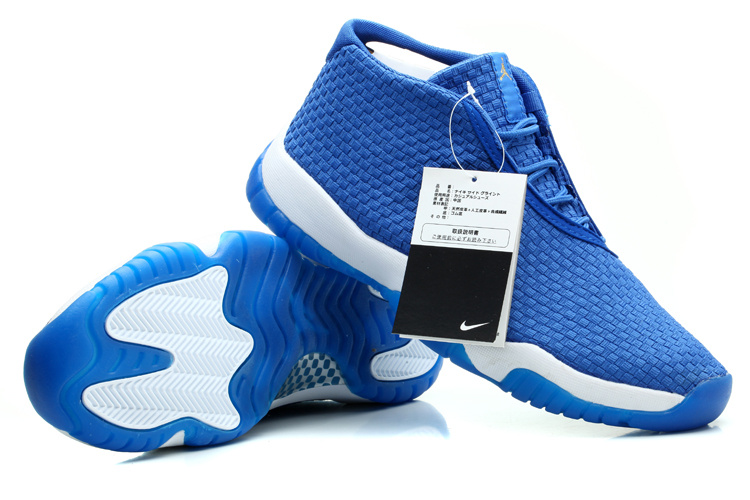 jordan future white and blue