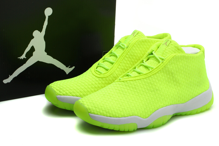Nike Jordan Future Glow Shoes Green White - Click Image to Close