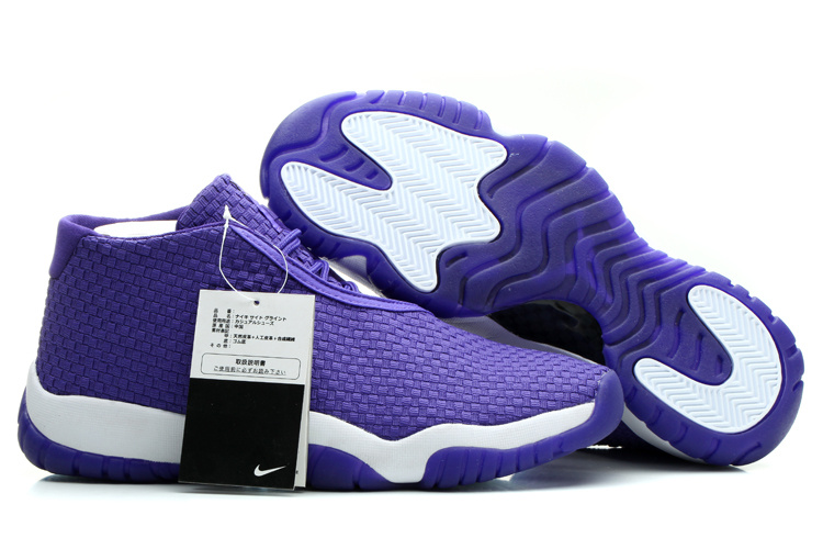 Nike Jordan Future Glow Shoes Purple White - Click Image to Close