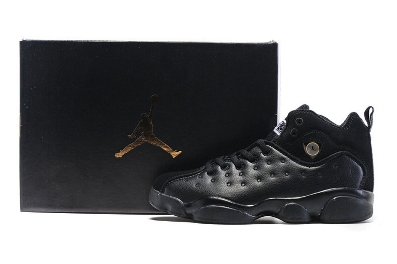 2016 Nike Jordan Team 2 GS All Black - Click Image to Close