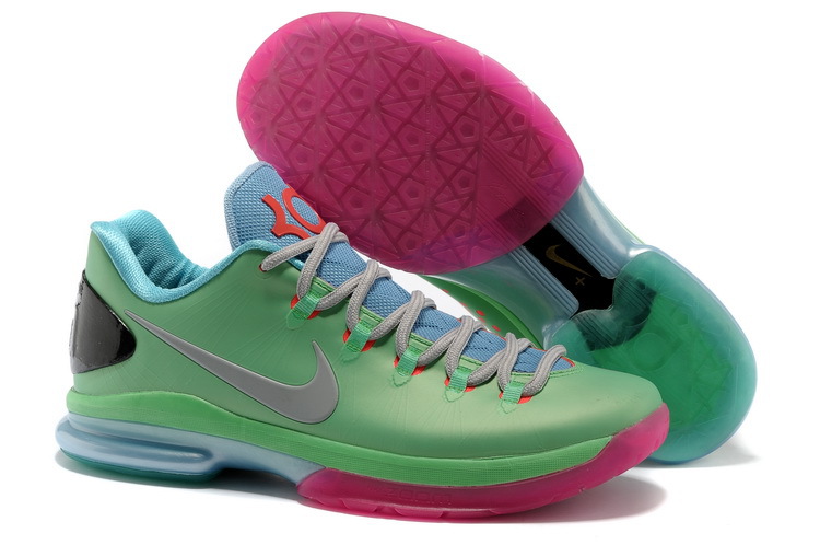 Nike Kevin Durant 5 Low Light Green Pink Grey - Click Image to Close