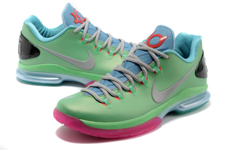 Nike Kevin Durant 5 Low Light Green Pink Grey - Click Image to Close