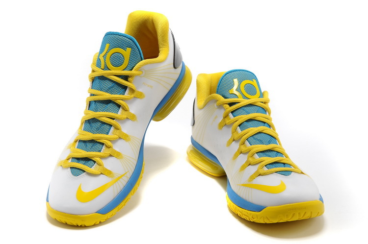 Nike Kevin Durant 5 Low White Yellow Blue - Click Image to Close